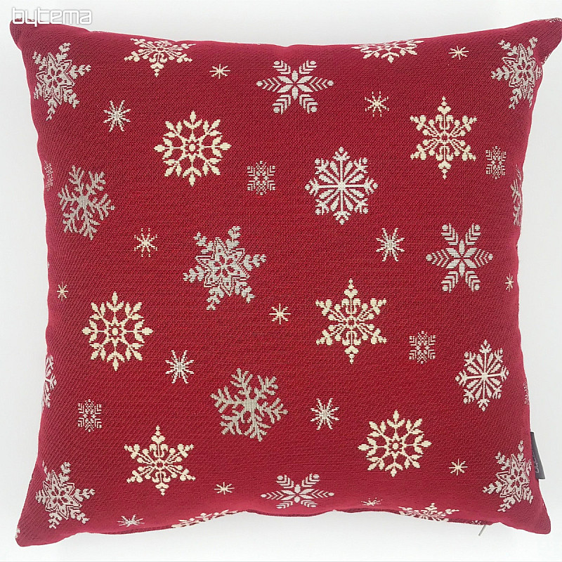 Red snowflake decorative pillow cover