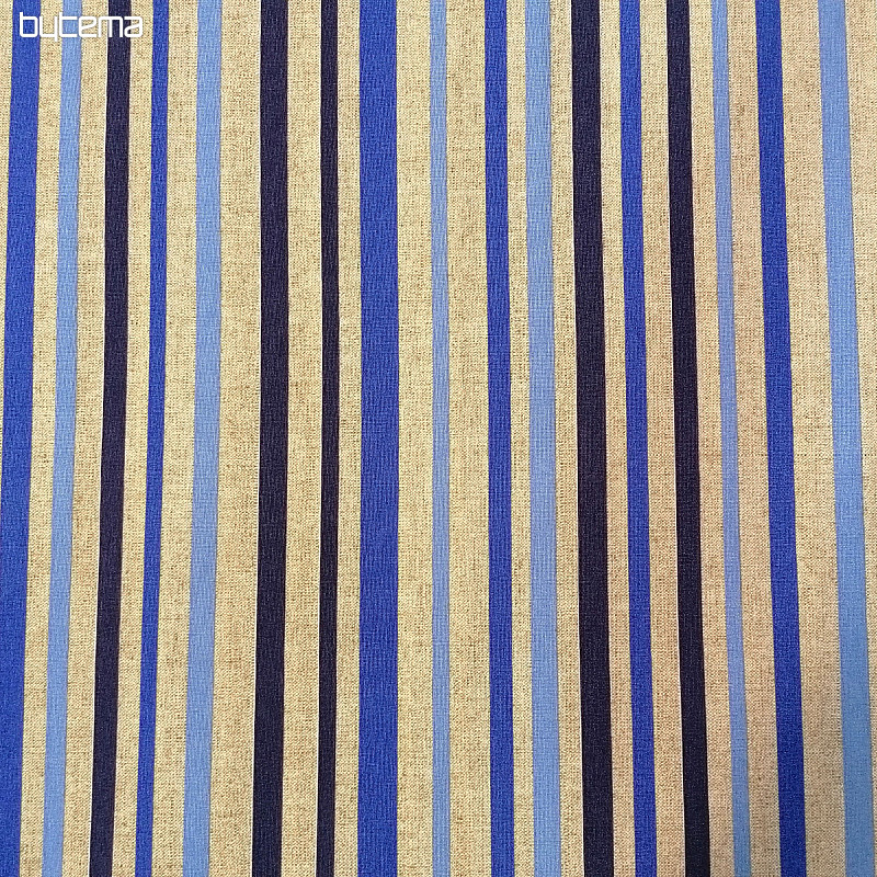 Decorative fabric blue stripe