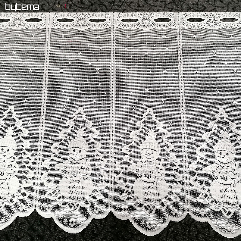 CHRISTMAS jacquard curtain for the SNOWMAN stained glass window