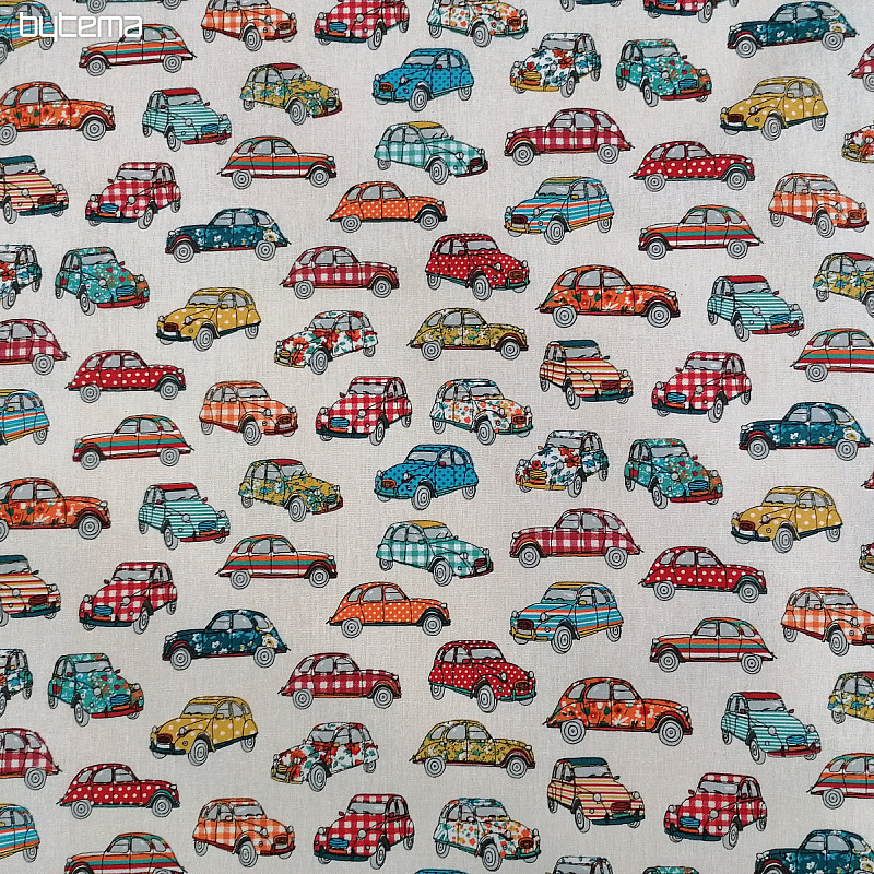 Cotton fabric AUTO colorful