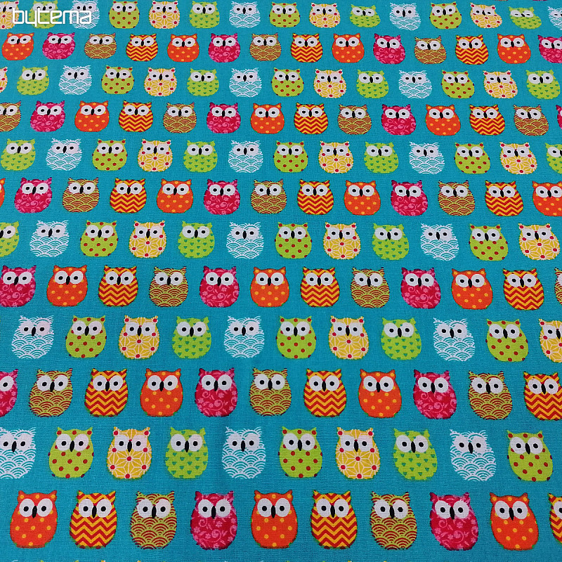 Decorative fabric MINI OWLS 6