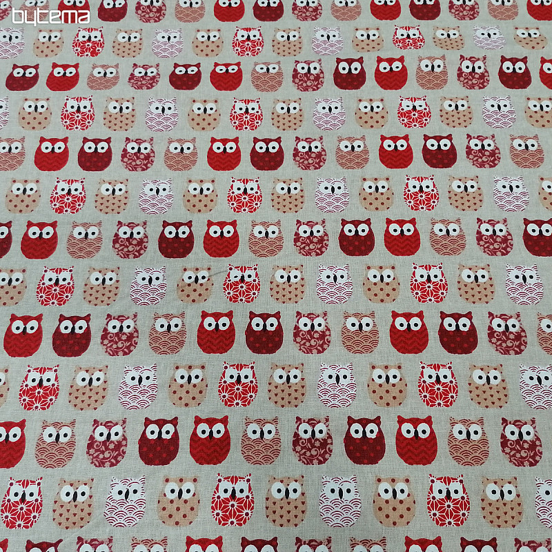 Decorative fabric MINI OWLS 4