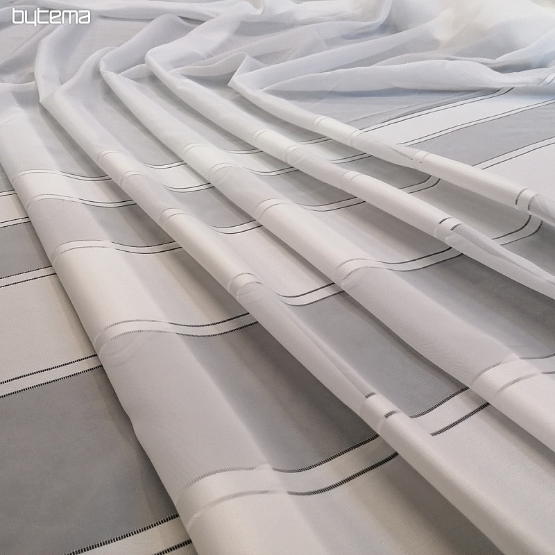 Curtain voal white - stripes