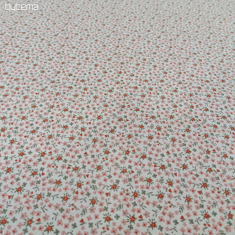 Cotton fabric TOMETA flower pink