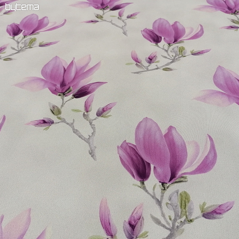 Decorative fabric BLACK OUT MAGNOLIA