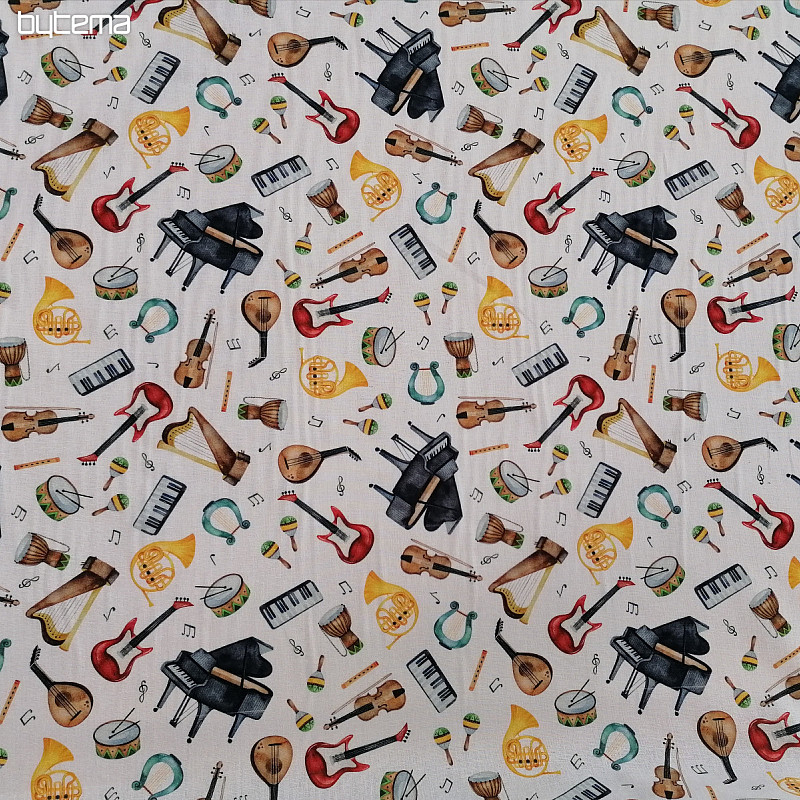 Cotton fabric MUSIC