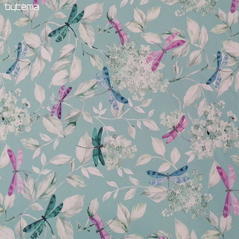 Decorative fabric ROSETO DRAGONFLY turquoise