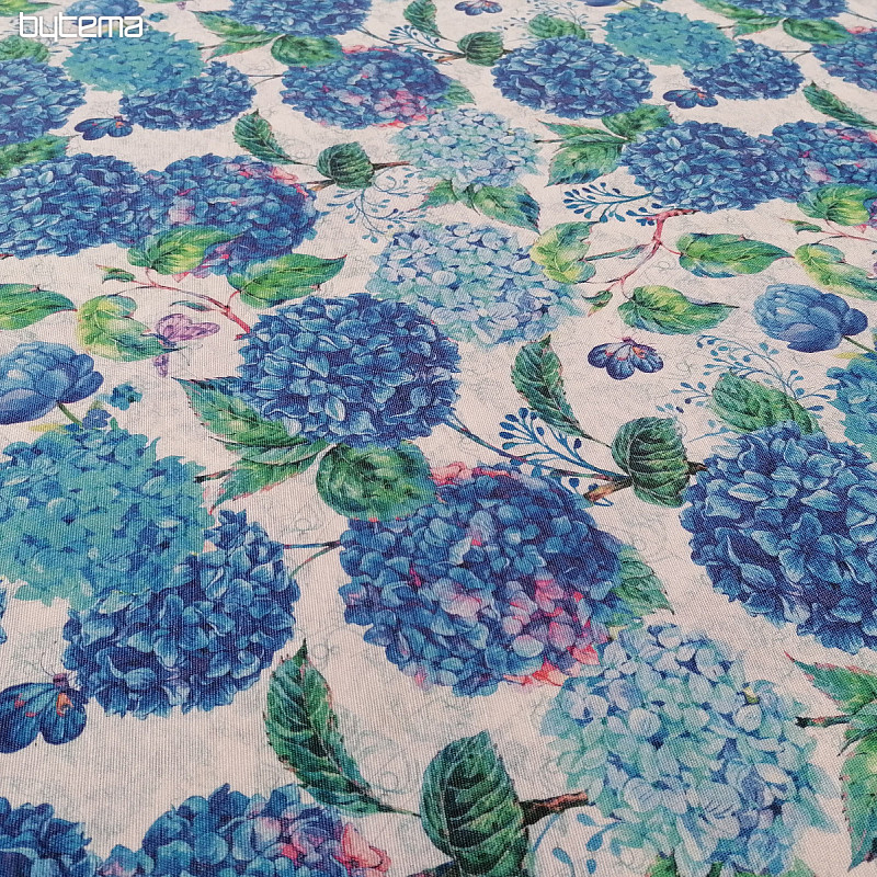 Decorative fabric BLUE HORTENSION