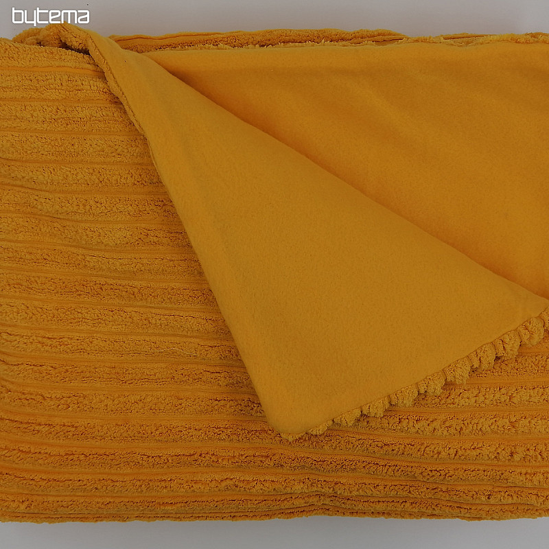 blanket CUFF yellow - microfiber