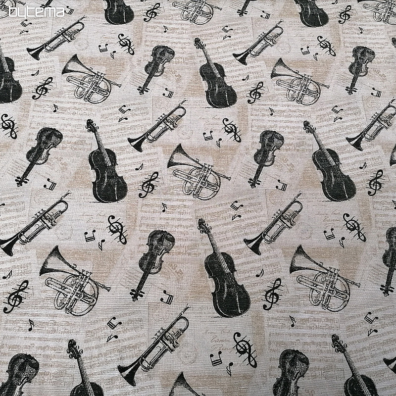 Decorative fabric MUSICAL INSTRUMENTS