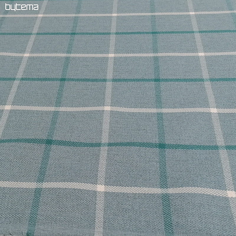 upholstery fabric MULL ARCHER checkered - gray - green - mint