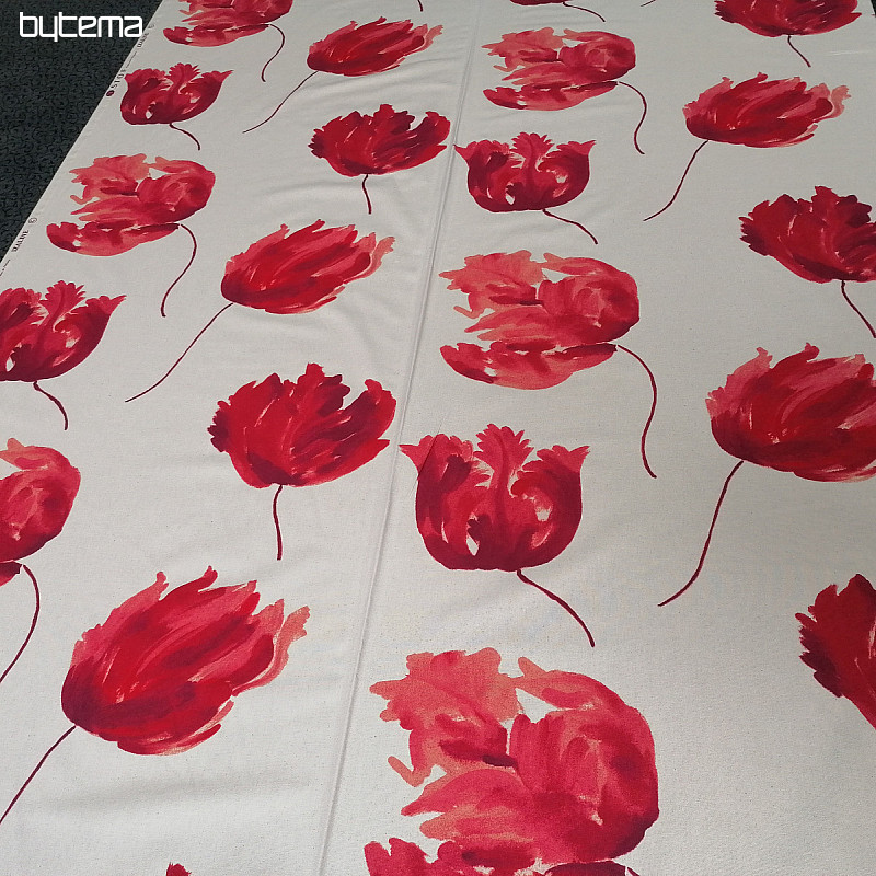 Decorative fabric IZALINE rouge
