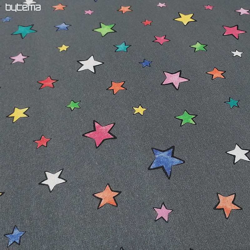 Decorative fabric STARS colored stars