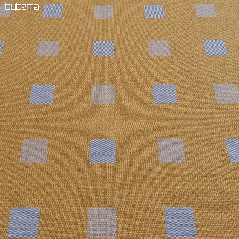 Decorative fabric ocher cubes