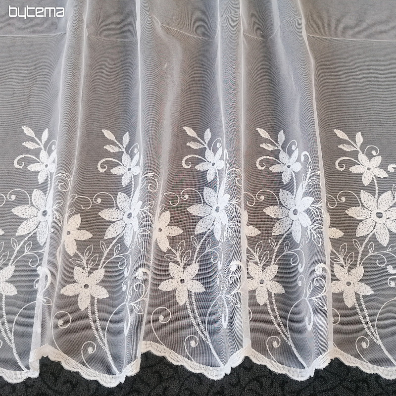 Luxury embroidered curtain H1 / 2913/175/01 white