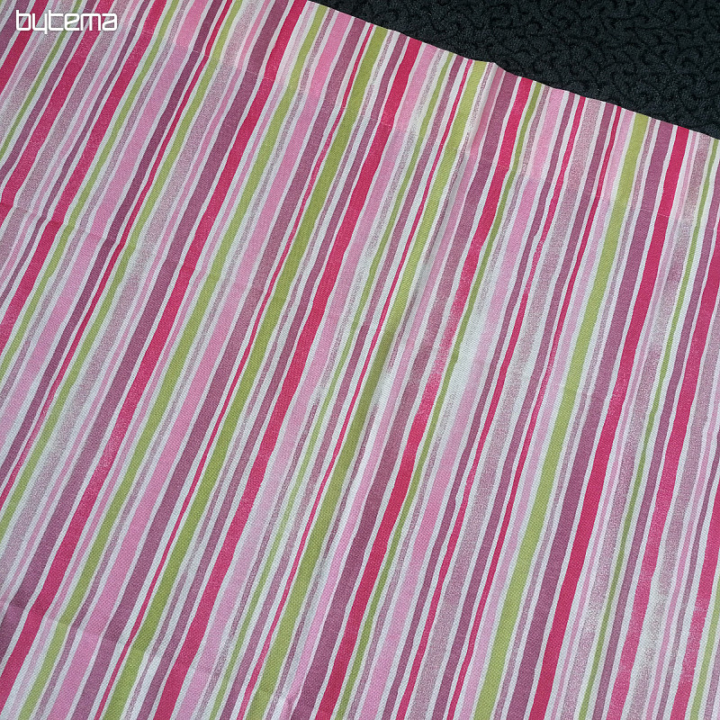 Decorative curtain Stripes pink 130x248 cm