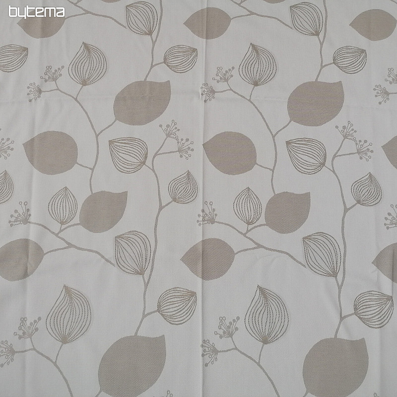 Decorative curtain Flowers beige 135x250 cm