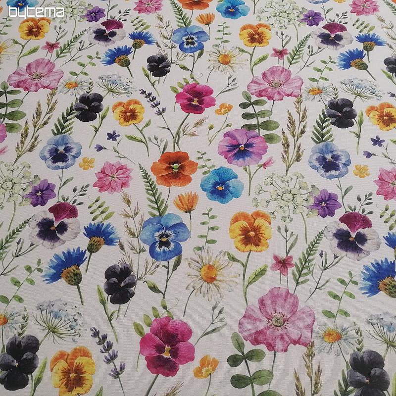 Decorative fabric GARDEN FLOWERS