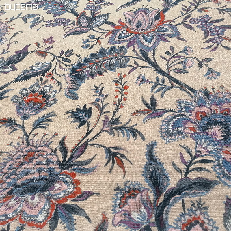 Decorative fabric BIG BLUE FLOWER