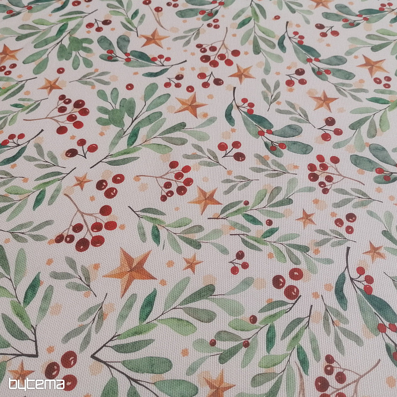 Christmas decorative fabric PIXIES twigs