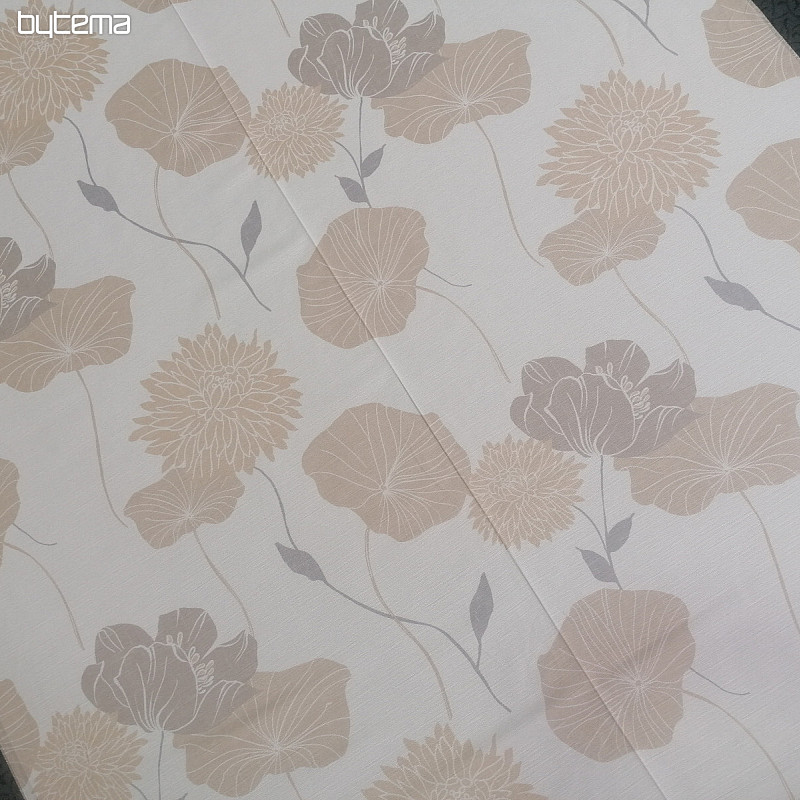 Decorative fabric Taurus-beige flowers