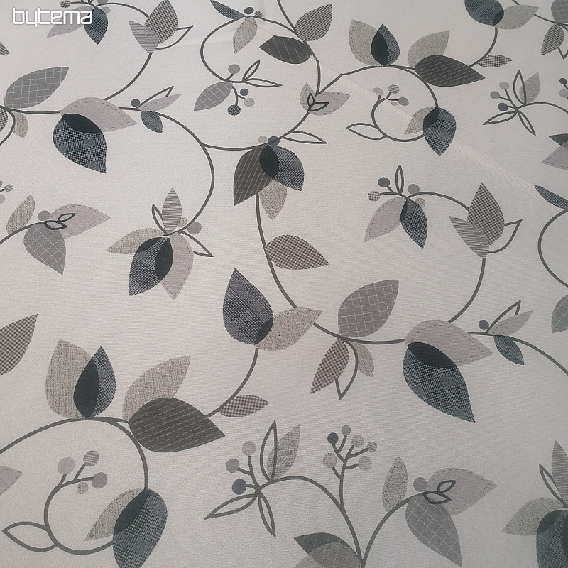 Decorative fabric GRAY LEAVES 1