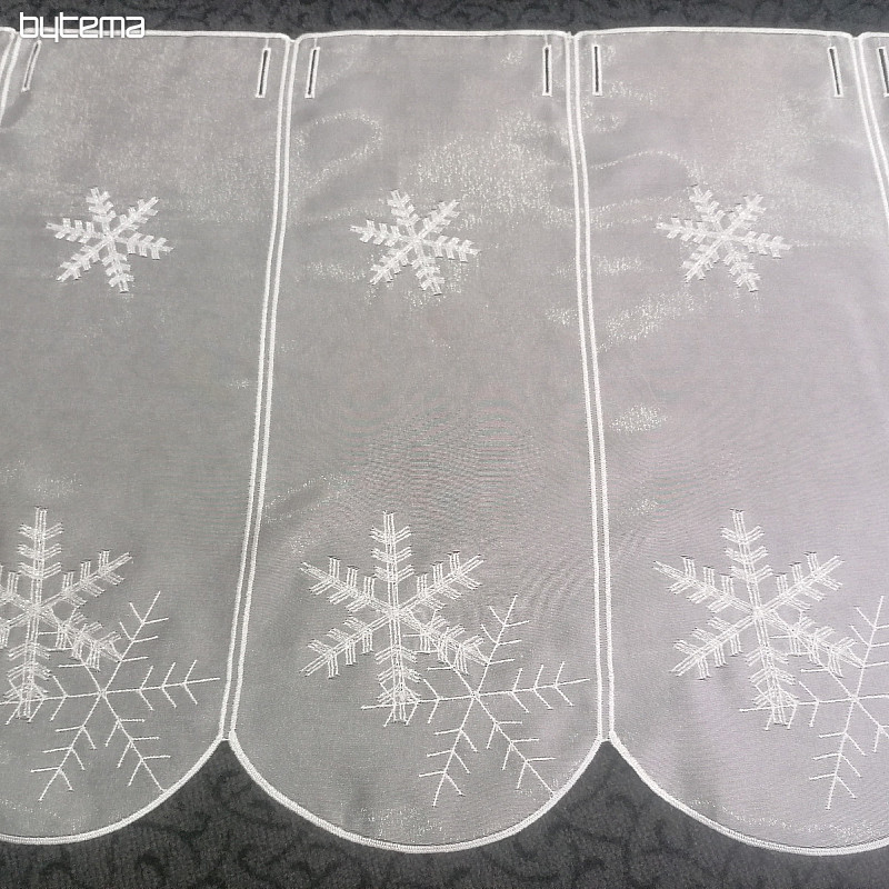 Christmas stained glass curtain embroidered with shine 11582