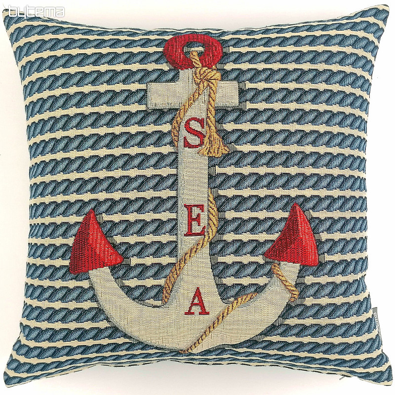 Tapestry cushion cover ANCHOR  SEA