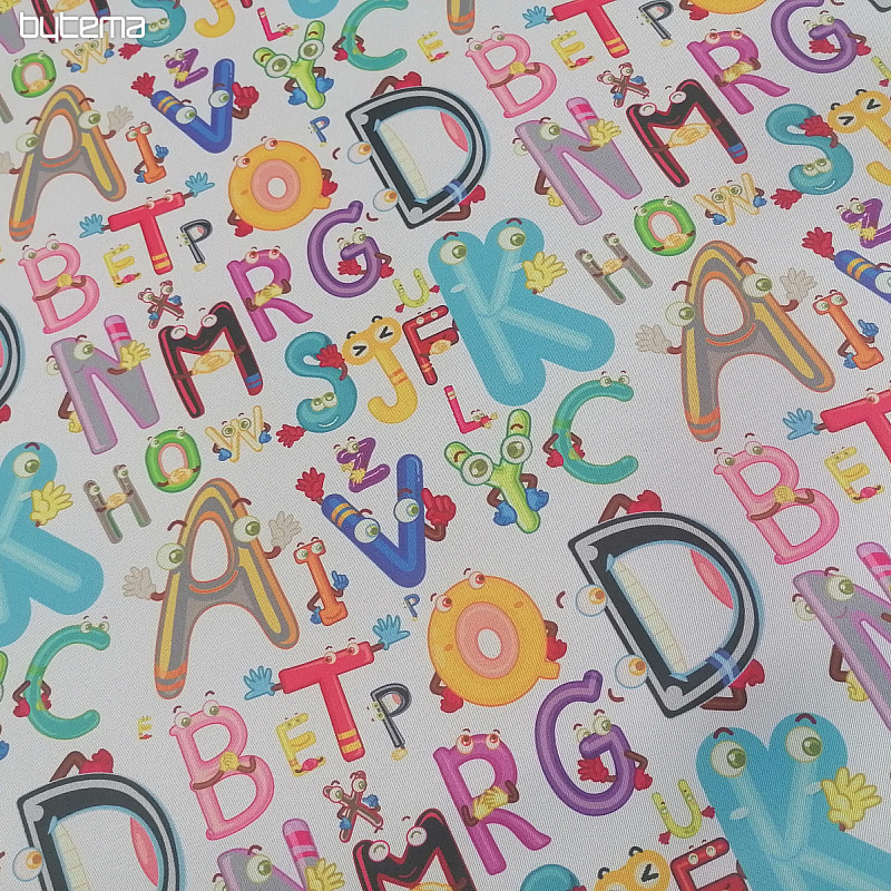 Decorative fabric BLACK-OUT Cheerful letters