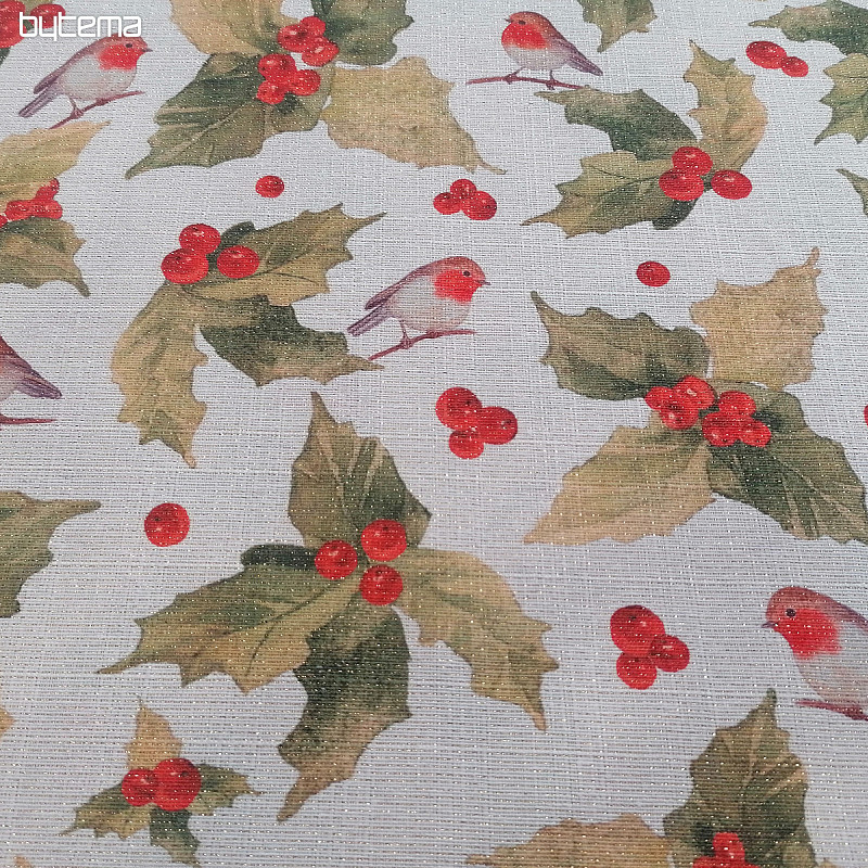 Christmas decorative fabric Hyl Cesmína
