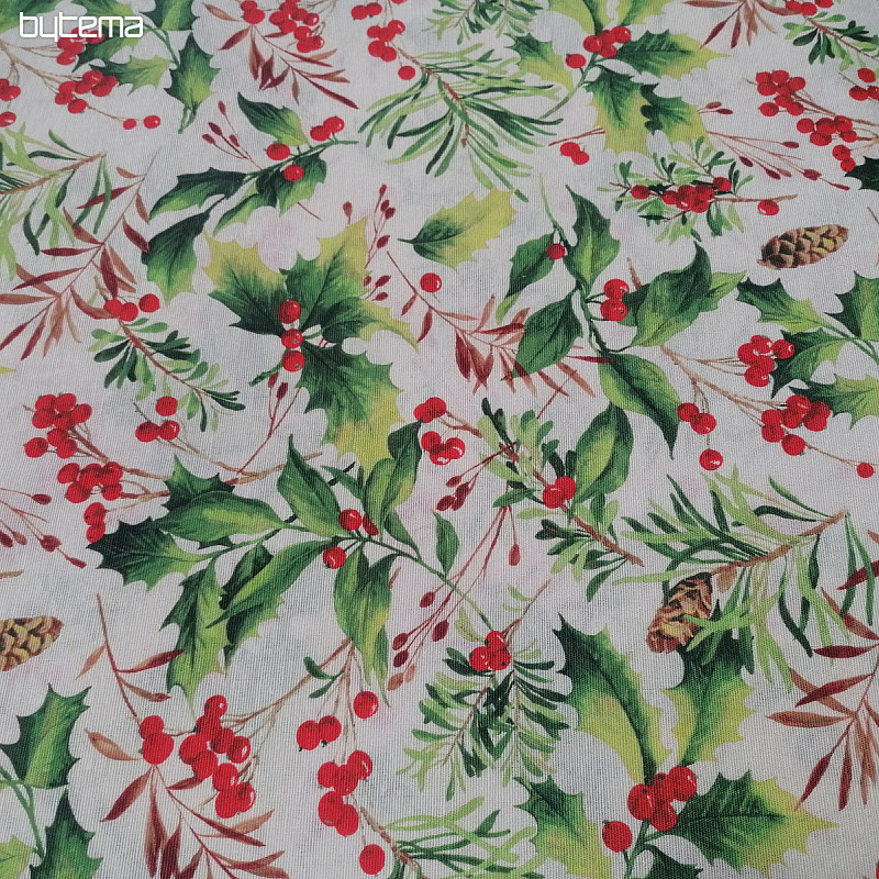 Christmas decorative fabric Holly 3