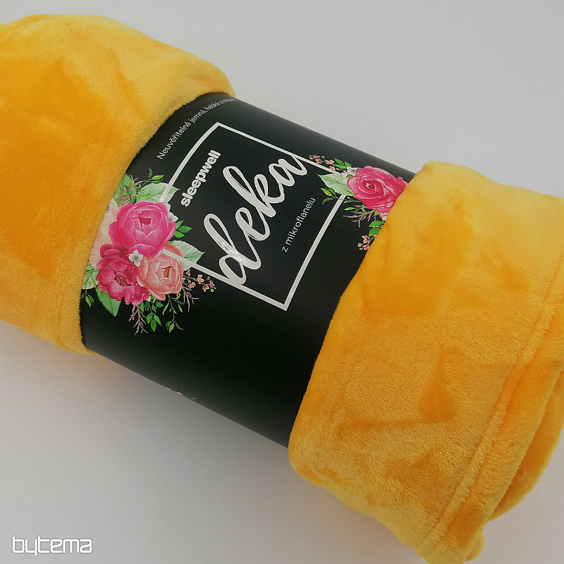 YELLOW MICROFLANNEL blanket