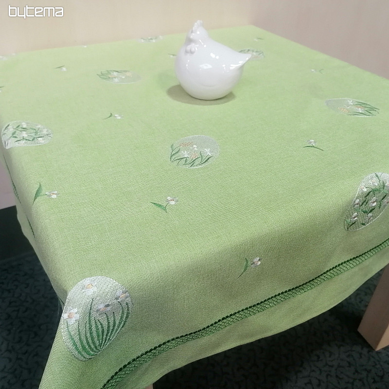 Embroidered Easter tablecloth and Easter egg scarf