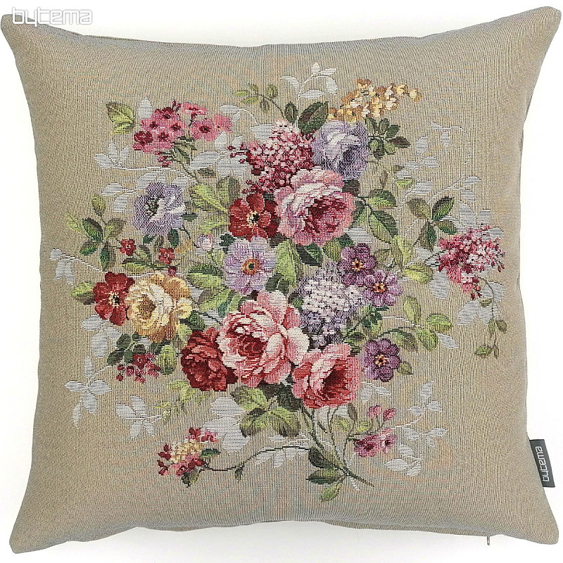 Tapestry pillowcase Bouquet beige