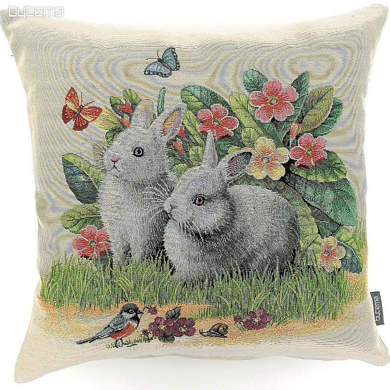 Tapestry pillowcase RUNNIES IN THE GRASS