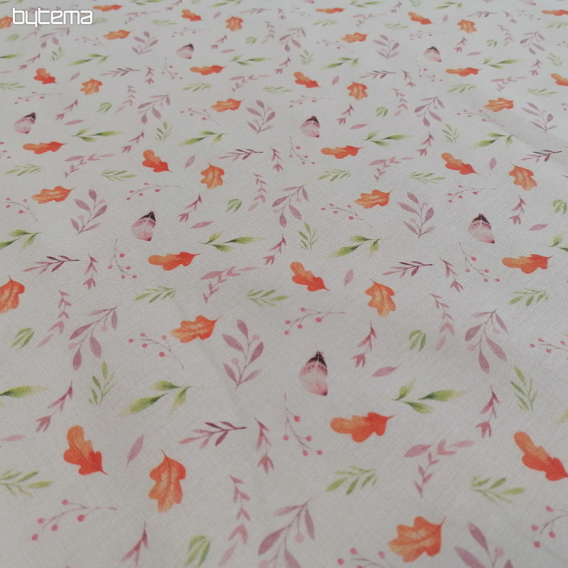 Cotton fabric LEAVES