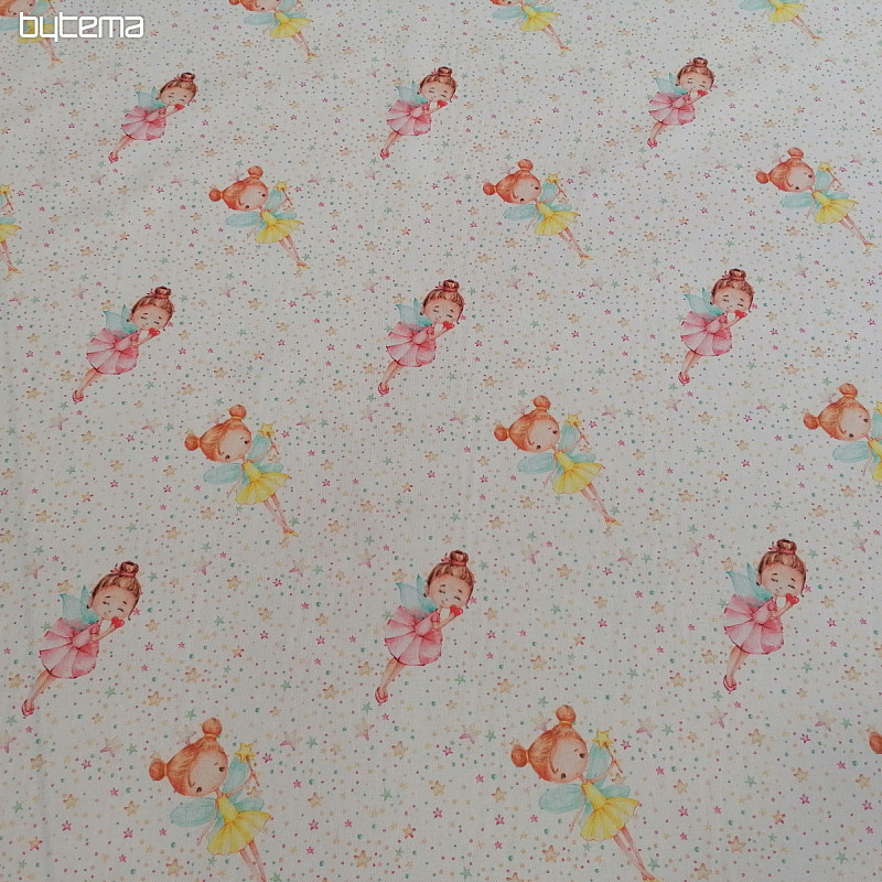 Cotton fabric Fairy with wings