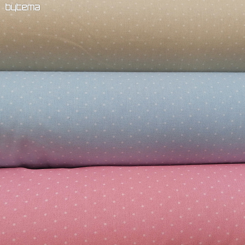 Cotton fabric polka dot light blue