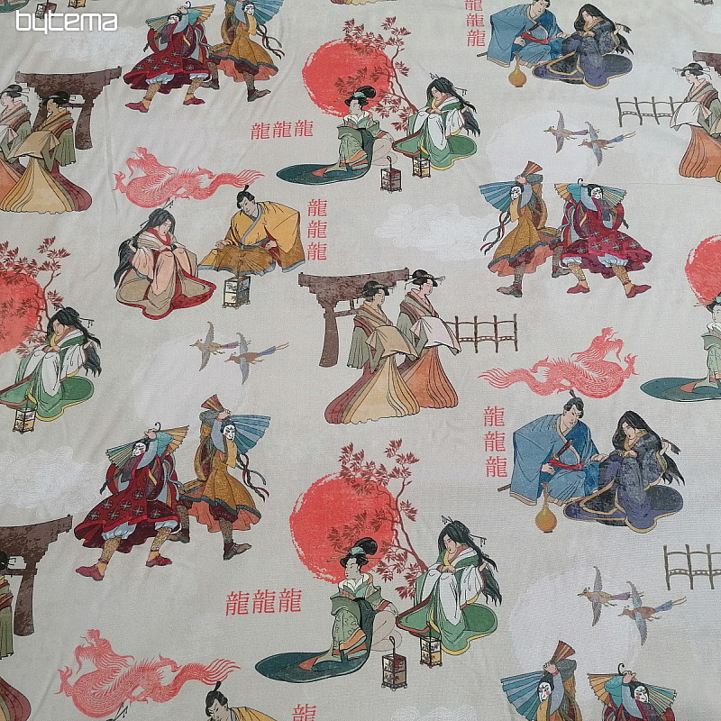 Japan cream decorative fabric