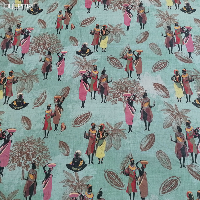 Decorative fabric Africa green