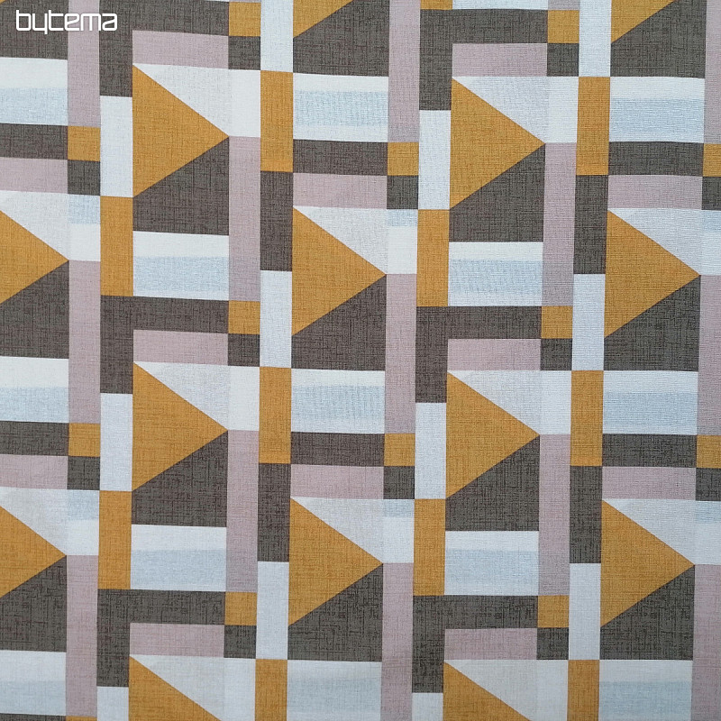 Geo yellow decorative fabric