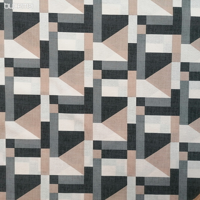 Geo gray decorative fabric