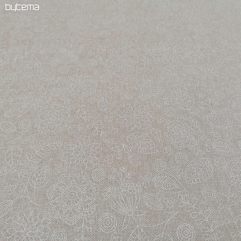 Decorative fabric Neon flowers white