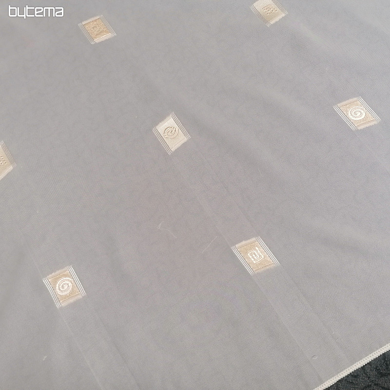Voial cream curtain with gold embroidery II