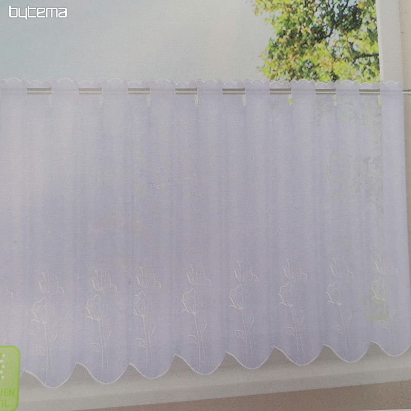 Ready-made curtain GERSTER Tulips white 50x150 cm