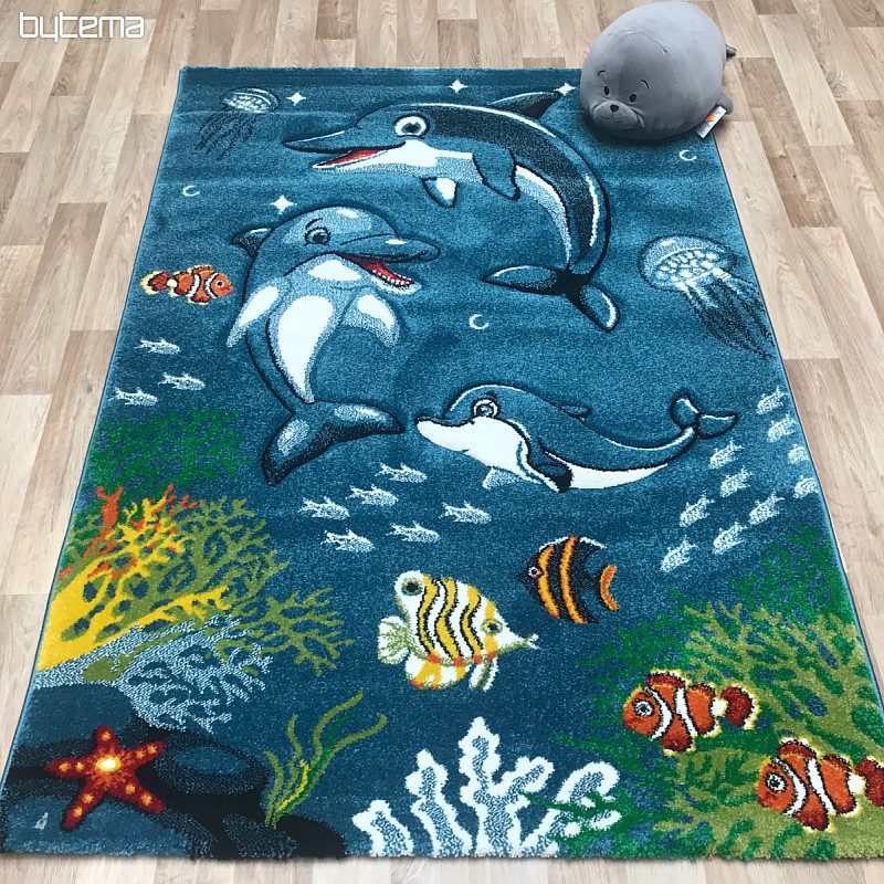 Children's piece rug DOLPHINS