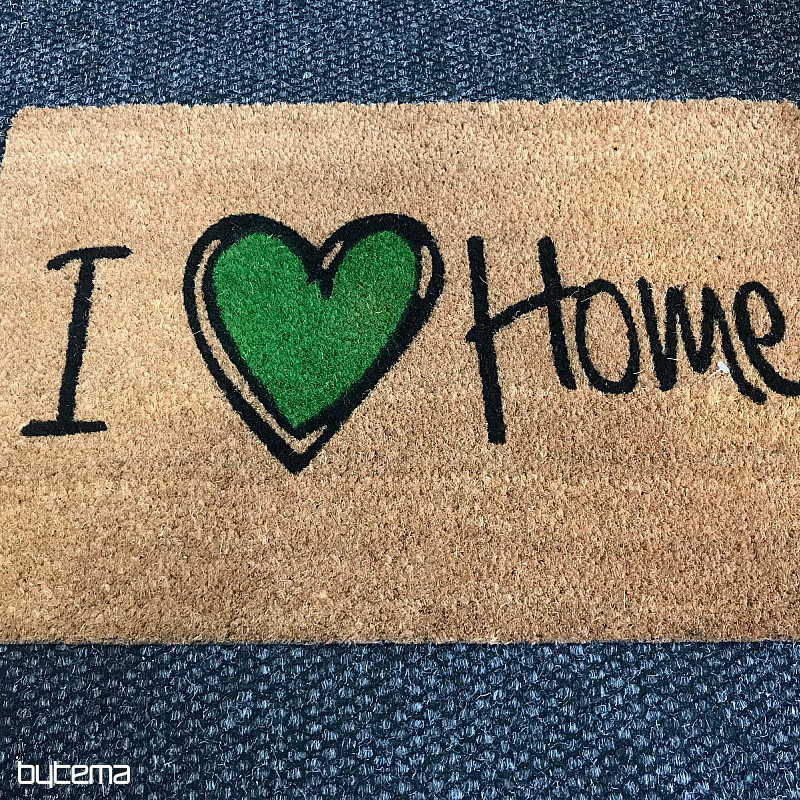 Mat I LOVE HOME green