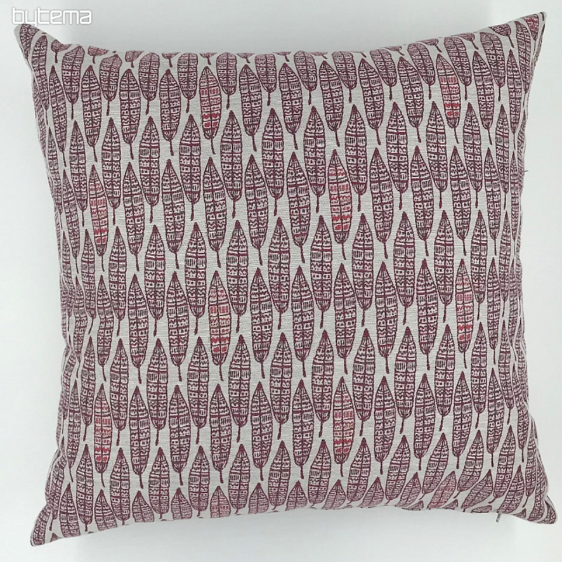 Decorative pillow-case FEATHER red