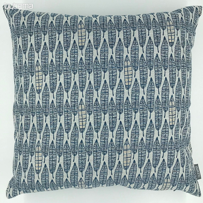 Decorative pillow-case FEATHER blue