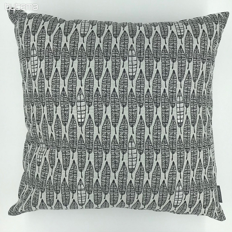 Decorative pillow-case FEATHER black